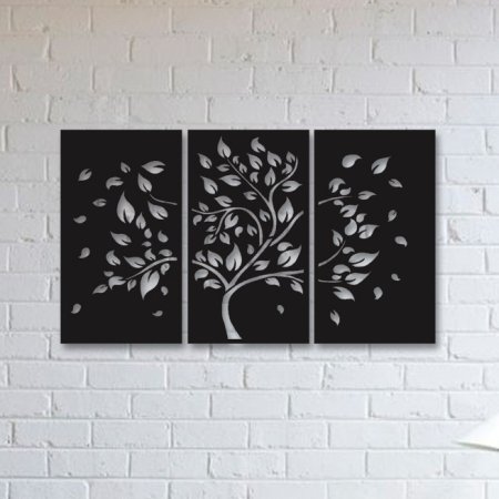 Модульная картина из металла «Дерево c листьями» купить